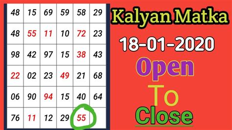 kalyan open to close result